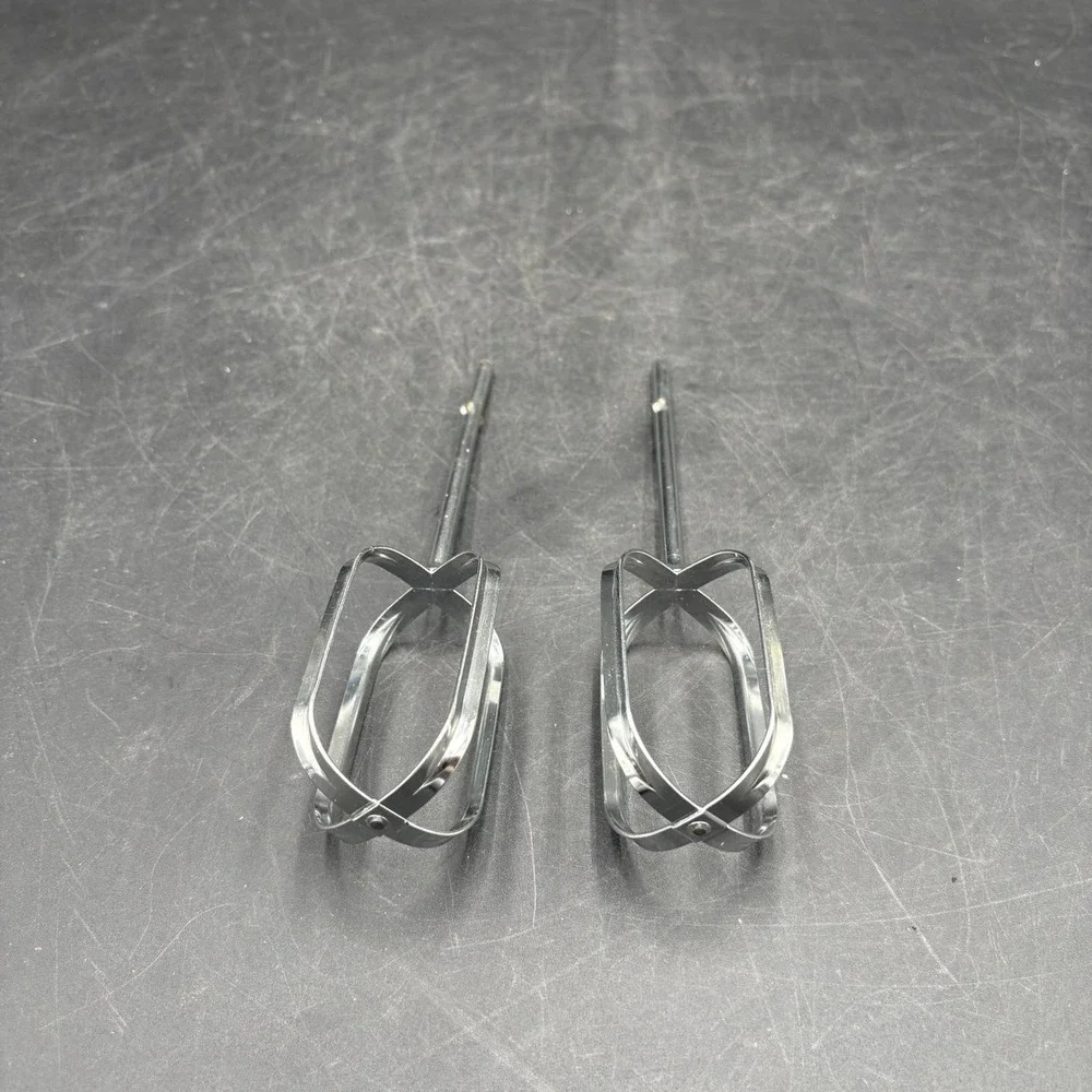 Vtg 1970s Set of 2 Hand Mixer Beaters Replacement Chrome Metal